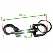 76mm Belt Clip Keyring - Premium (with 25mm ring)