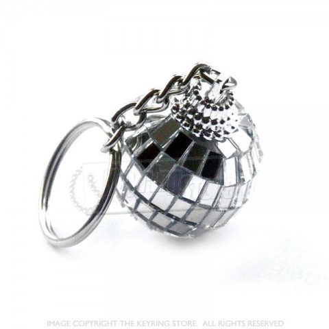 27mm Mirror Disco Ball Keyring - Glitter Ball
