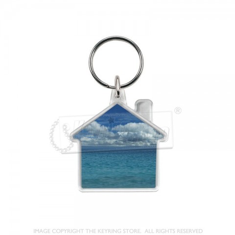 House Photo Printed Keyring