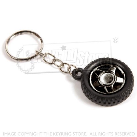 Car Wheel & Tyre Photo Keyring