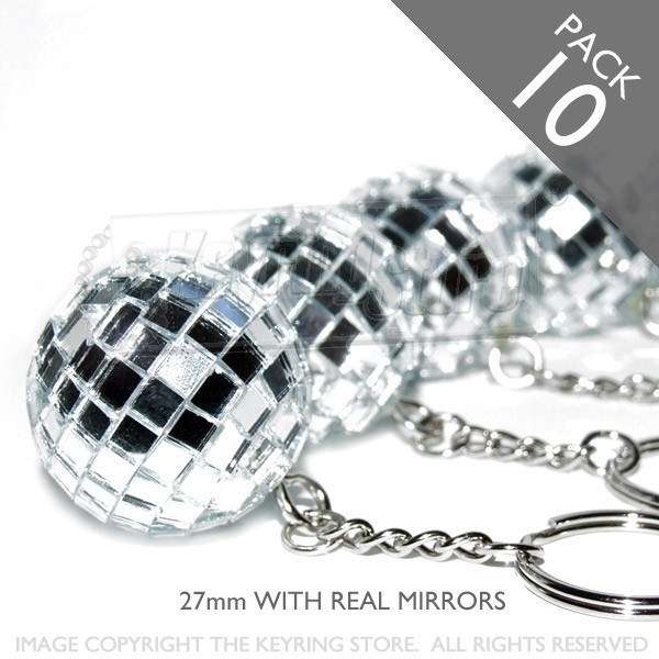 27mm Disco Ball Keyrings